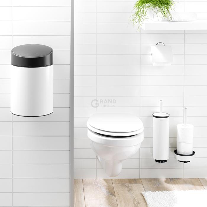 Brabantia Туалетный ершик с держателем белый Profile | https://grandposuda.com.ua
