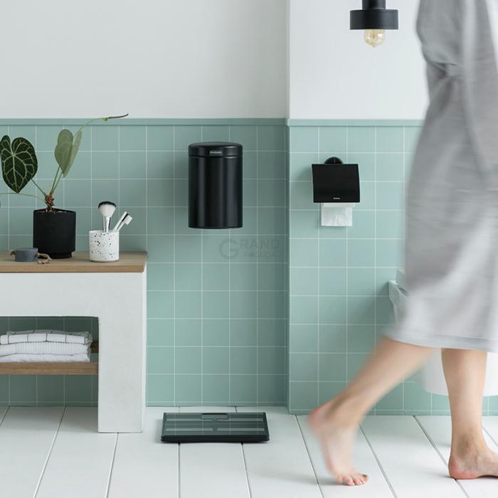 Brabantia Держатель для туалетной бумаги черный Profile | https://grandposuda.com.ua