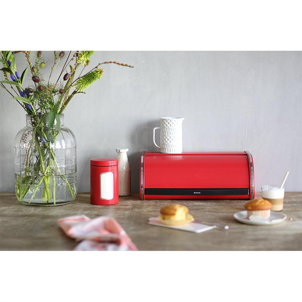 Brabantia Хлібниця з зрушується кришкою 17,5х44,8х27 см червона | https://grandposuda.com.ua