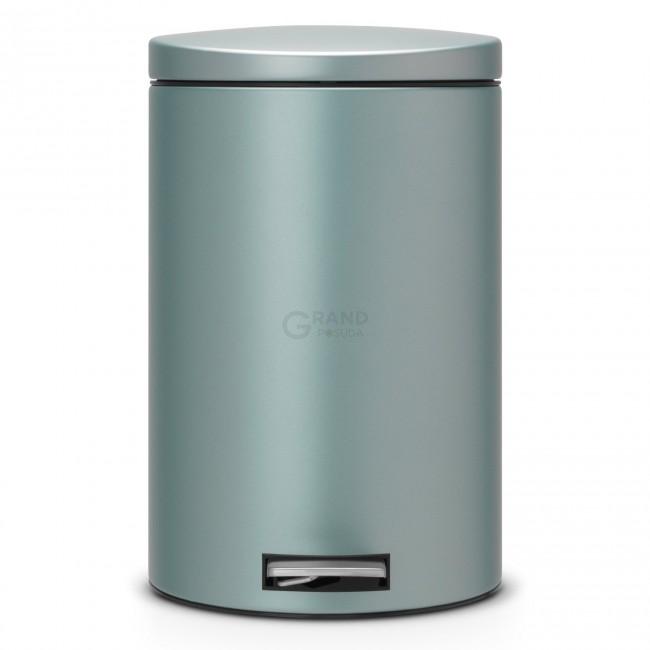 Brabantia Мусорный бак с педалью мятный металлик 20 л, с разделителем для мусора Pedal Bin | https://grandposuda.com.ua