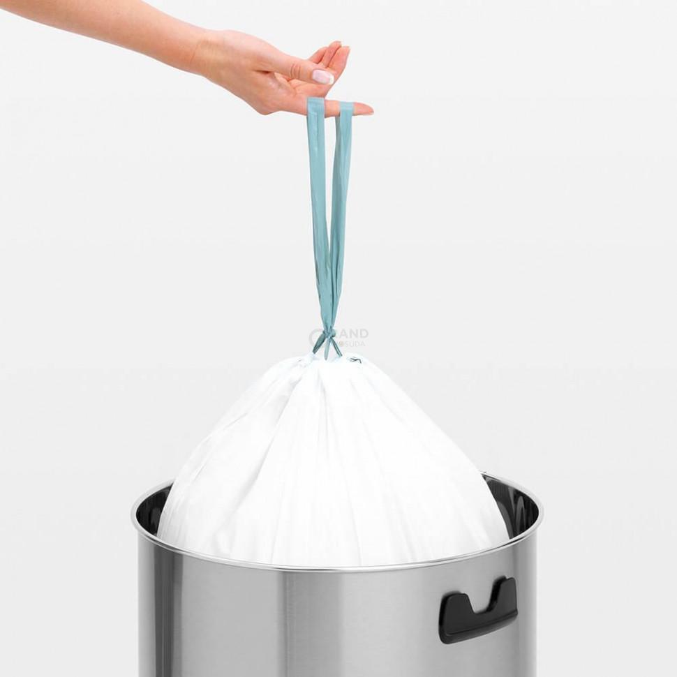Brabantia Мусорный бак 60 л матовый стальной Push Bin | https://grandposuda.com.ua
