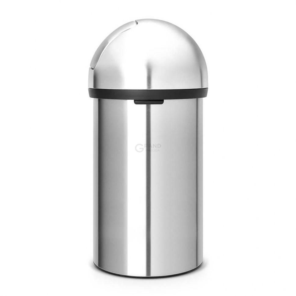 Brabantia Мусорный бак 60 л матовый стальной Push Bin | https://grandposuda.com.ua