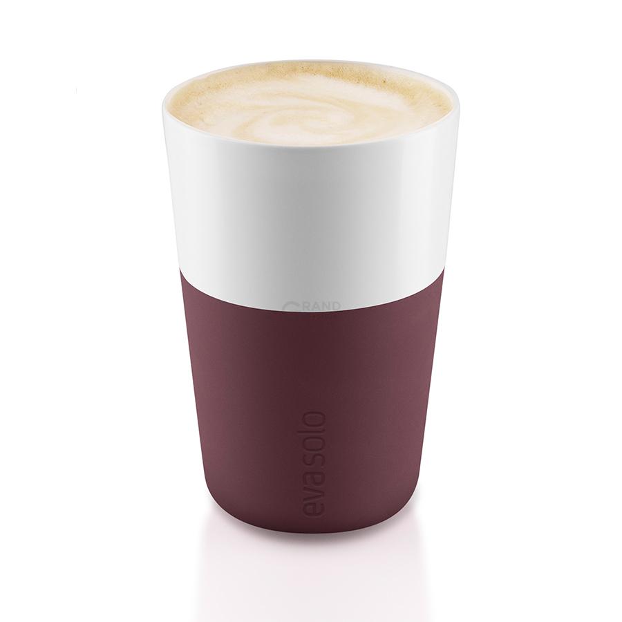 Eva Solo Набор кружек для латте 360 мл бордовых Caffe Latte | https://grandposuda.com.ua