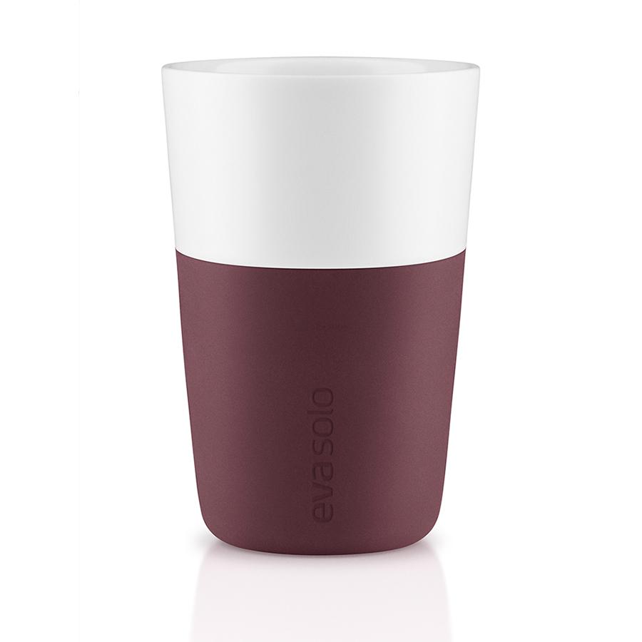 Eva Solo Набор кружек для латте 360 мл бордовых Caffe Latte | https://grandposuda.com.ua