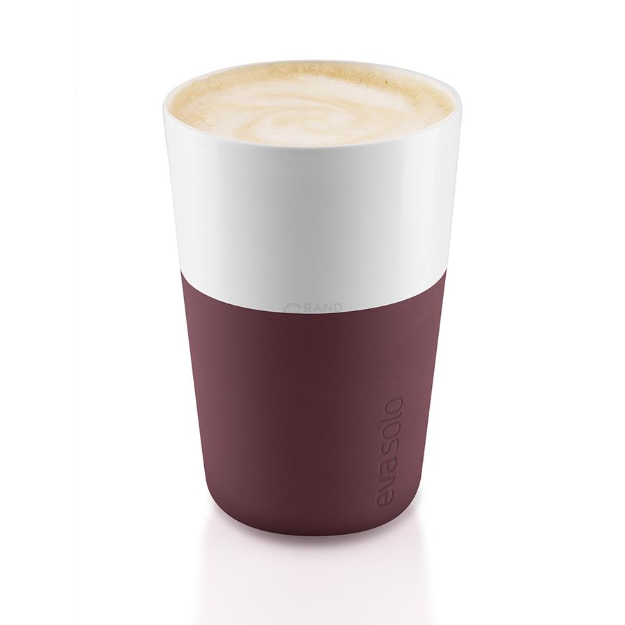 Eva Solo Набор кружек для латте 360 мл бордовых Caffe Latte | https://grandposuda.com.ua