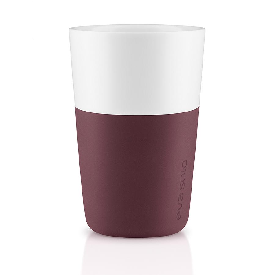 Eva Solo Набор кружек для латте 360 мл бордовых Caffe Latte | https://grandposuda.com.ua