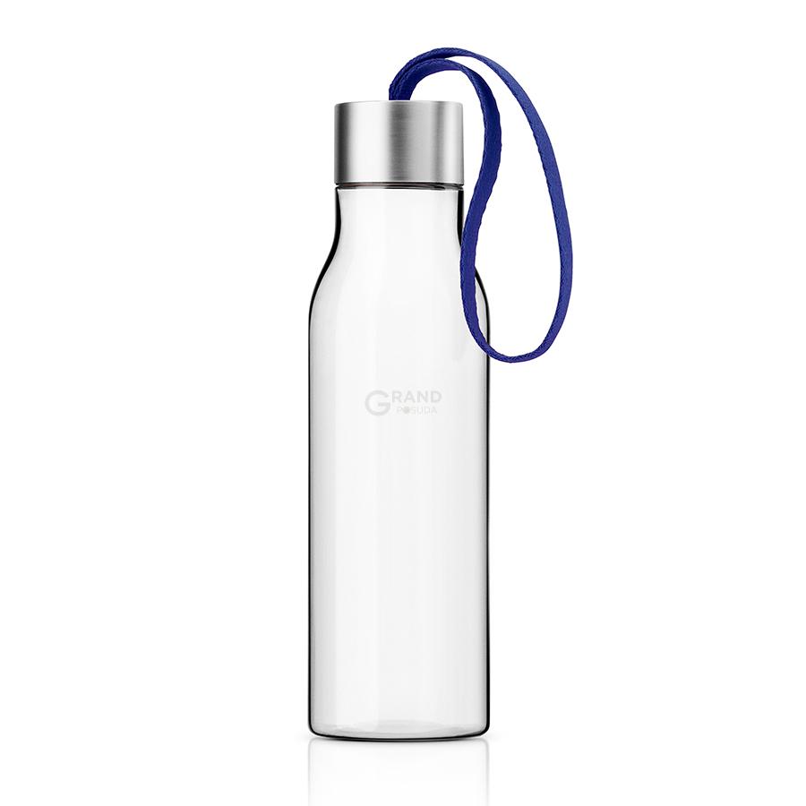 Eva Solo Пляшка 0,5 л прозора / синя Trinkflasche | https://grandposuda.com.ua