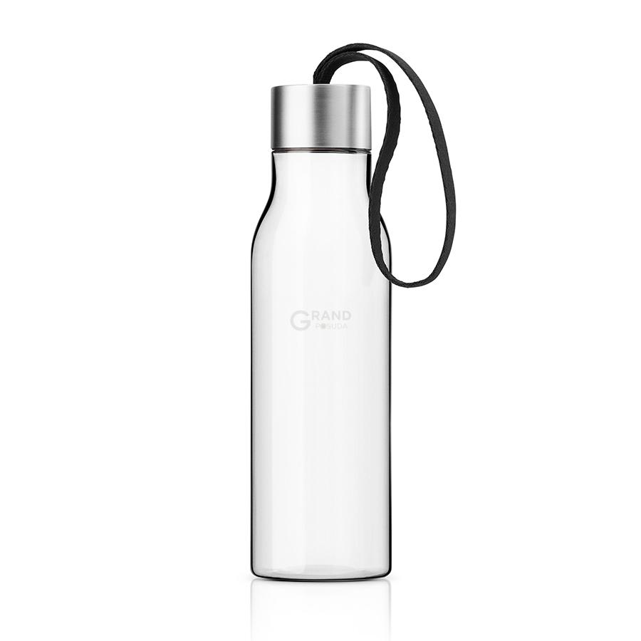 Eva Solo Пляшка 0,5 л прозора / чорна Trinkflasche | https://grandposuda.com.ua