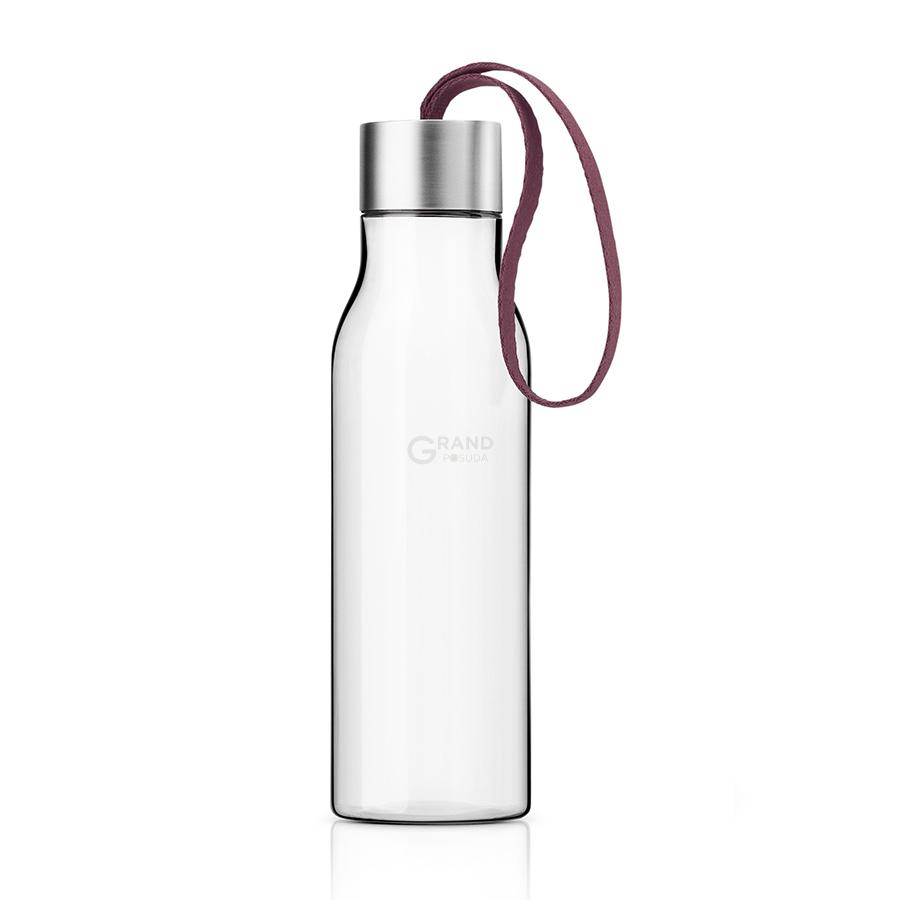 Eva Solo Пляшка 0,5 л прозора / бордова Trinkflasche | https://grandposuda.com.ua
