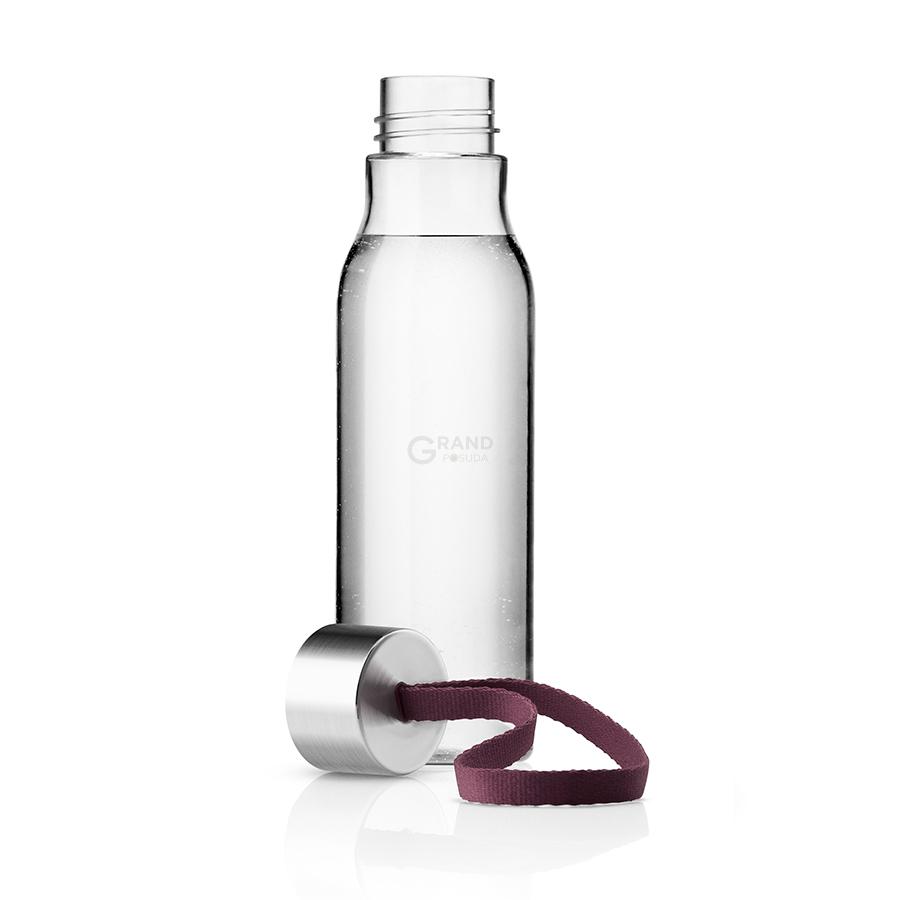 Eva Solo Пляшка 0,5 л прозора / бордова Trinkflasche | https://grandposuda.com.ua