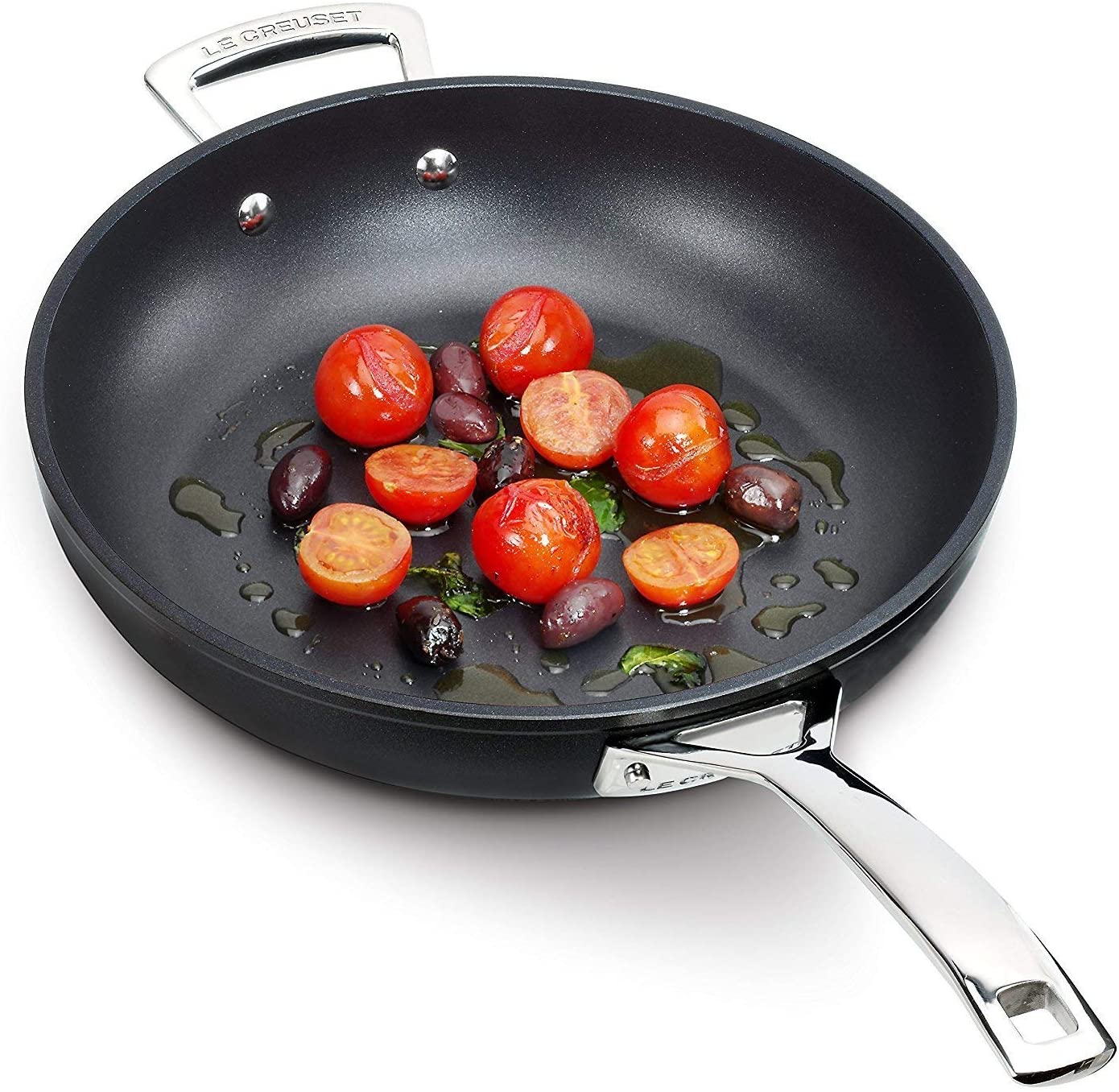 Le Creuset Сковорода з допоміжною ручкою глибока 29,1 см Чорна | https://grandposuda.com.ua