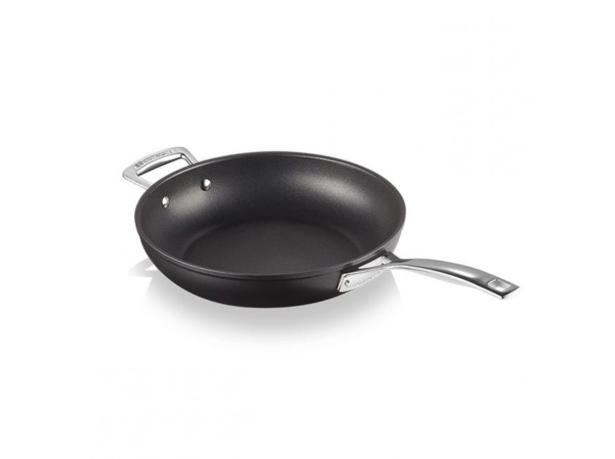 Le Creuset Сковорода з допоміжною ручкою глибока 29,1 см Чорна | https://grandposuda.com.ua