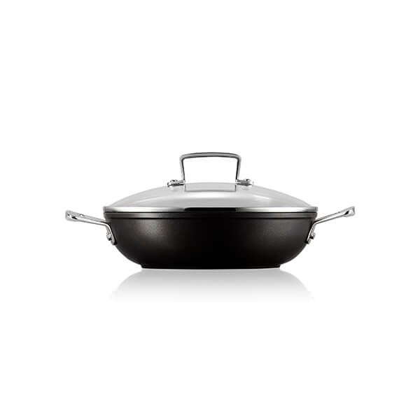 Le Creuset Кастрюля с стеклянной крышкой низкая 2,3 л черная | https://grandposuda.com.ua