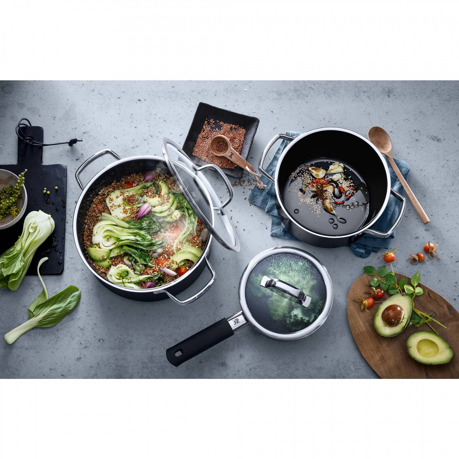 WMF Кастрюля 20 см Black Fusiontec | https://grandposuda.com.ua