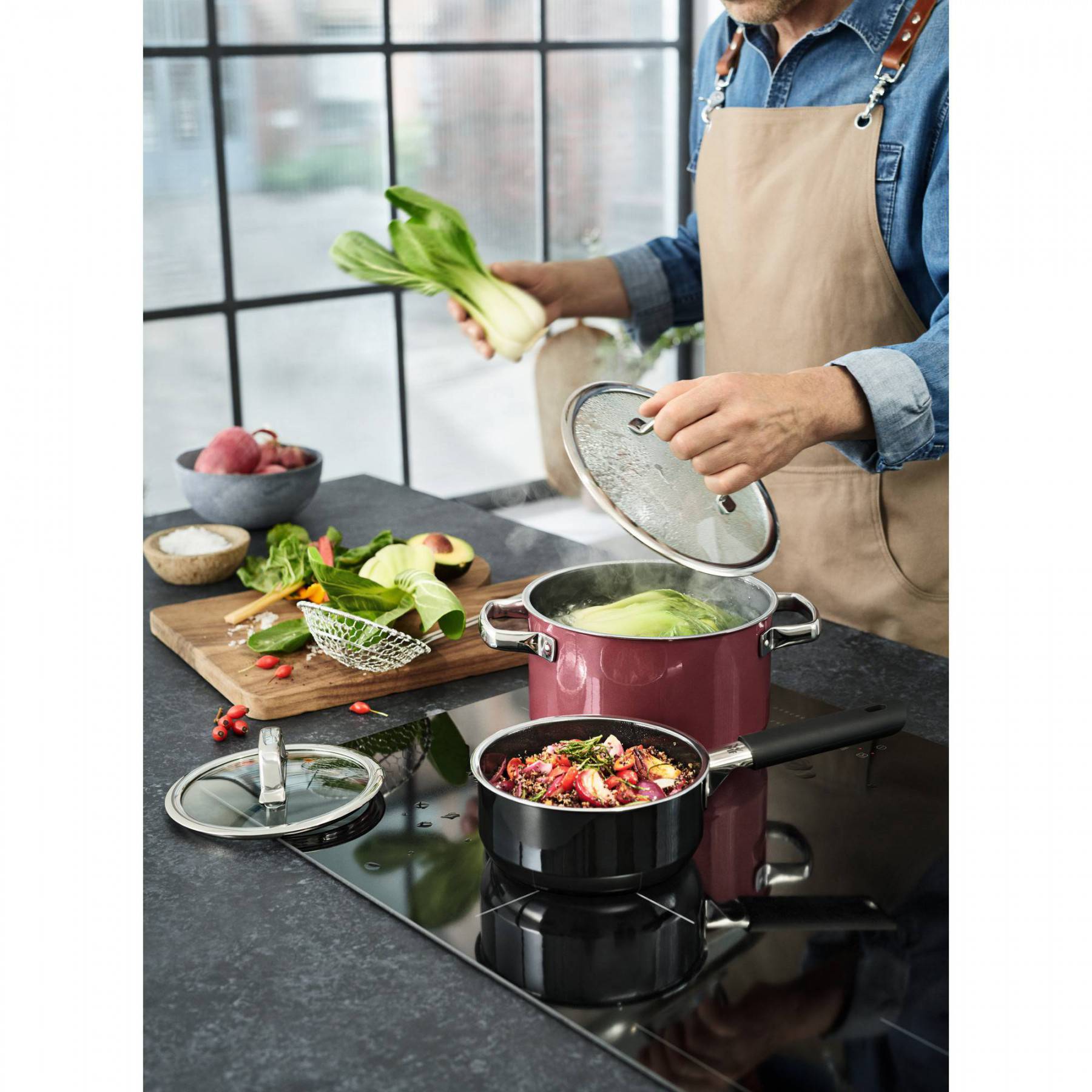 WMF Каструля 24 см Rose Quartz Fusiontec | https://grandposuda.com.ua