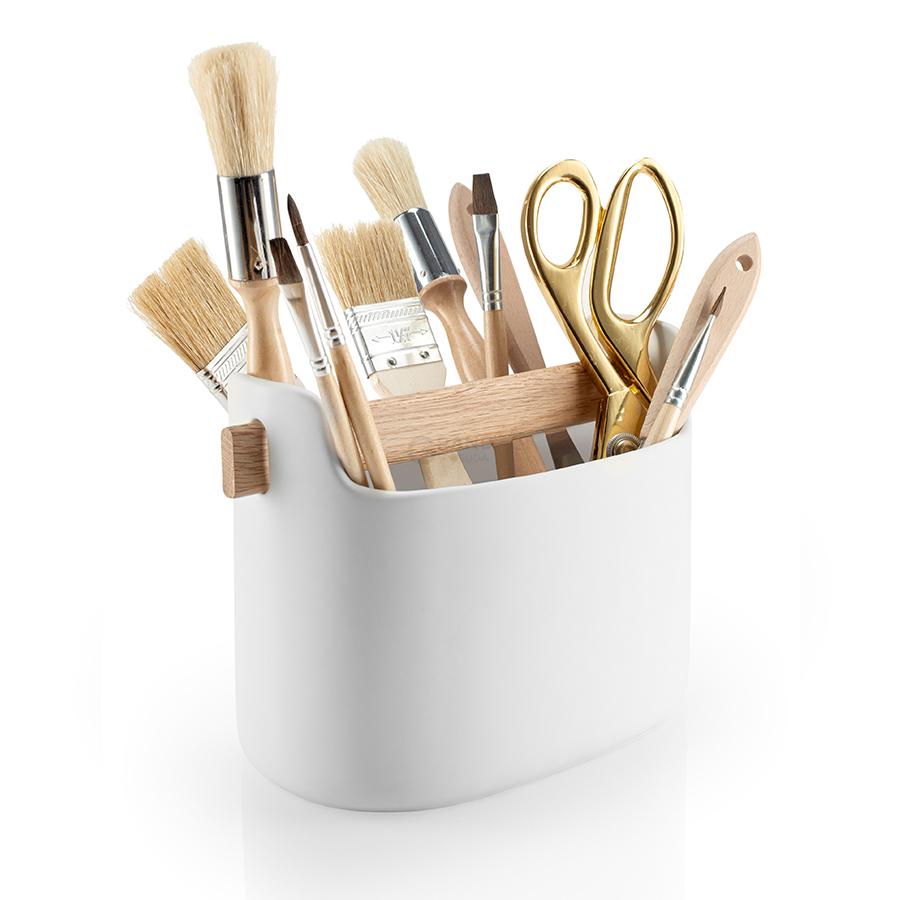 Eva Solo Підставка для столових приборів 16,7x19,2x12 см біла Toolbox | https://grandposuda.com.ua