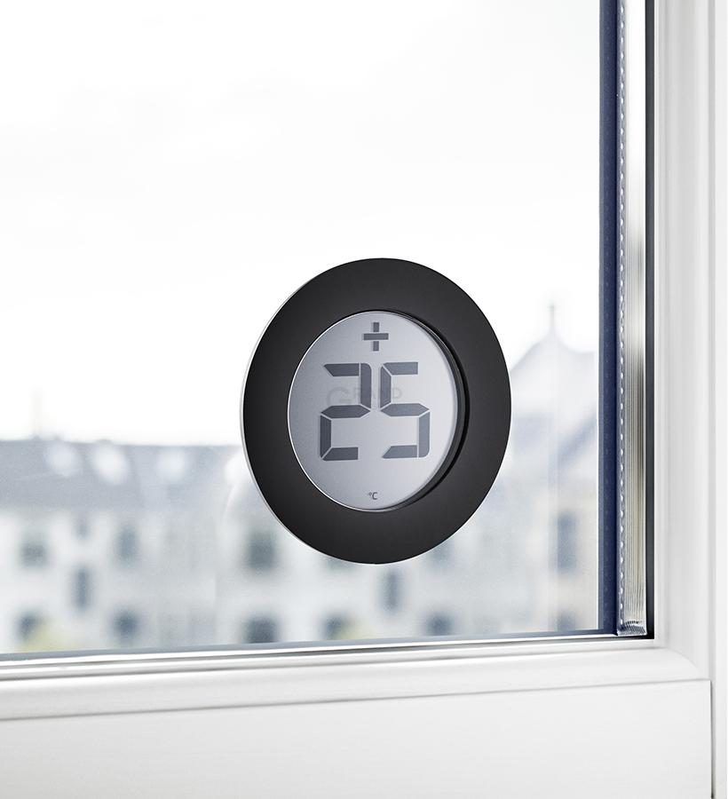 Eva Solo Термометр 7,7x7,7 см черный Aubenthermometer | https://grandposuda.com.ua