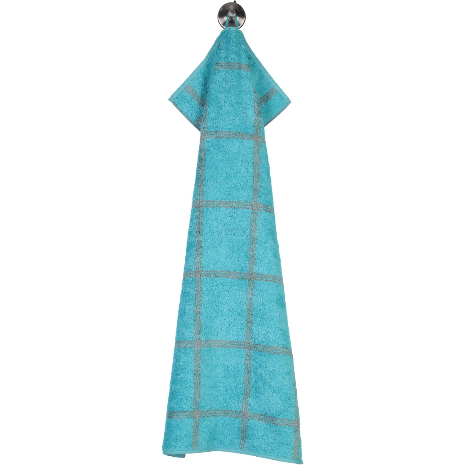 Полотенце для рук 50 х 100 см Grafik Turquoise Two-Tone Cawo | https://grandposuda.com.ua