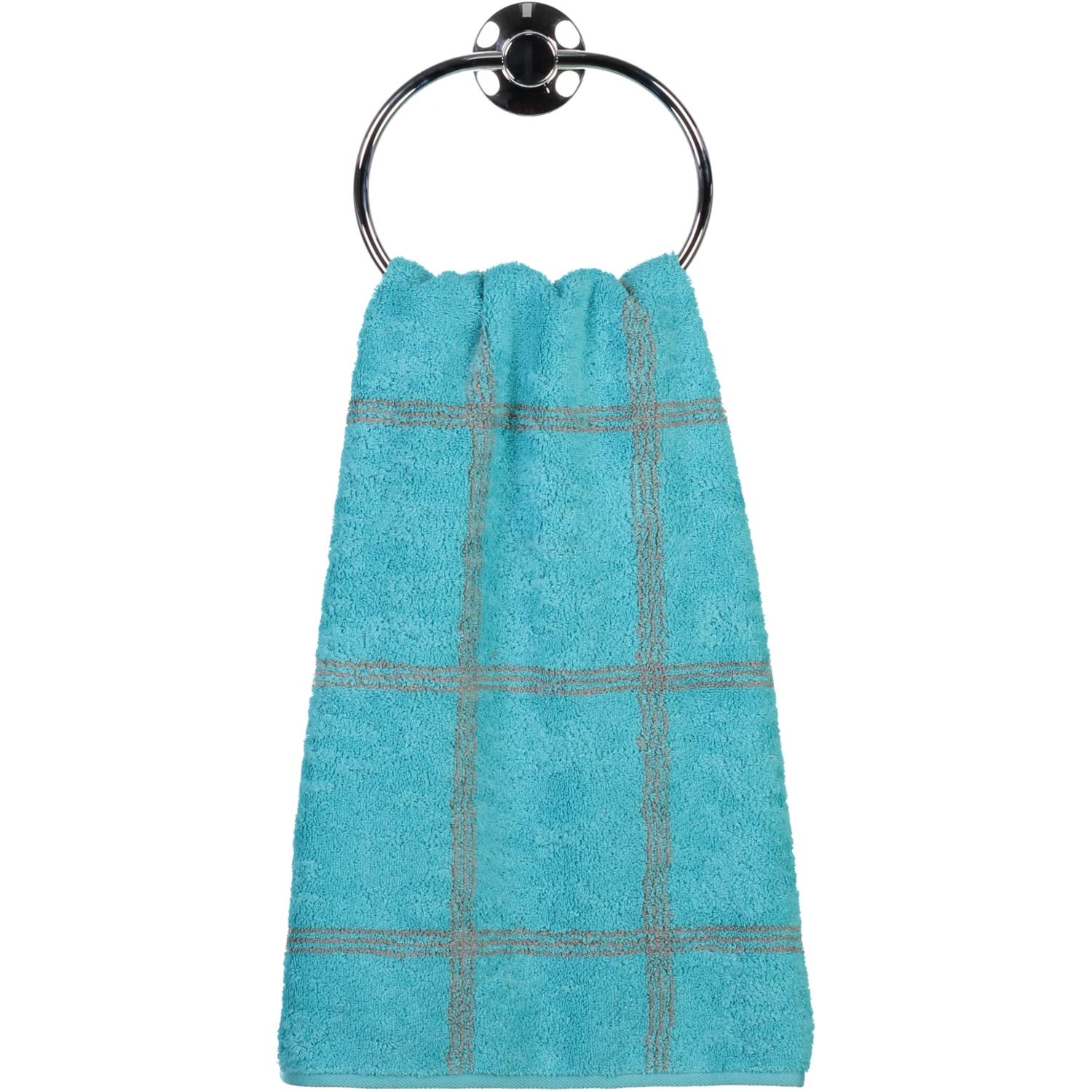 Полотенце для рук 50 х 100 см Grafik Turquoise Two-Tone Cawo | https://grandposuda.com.ua