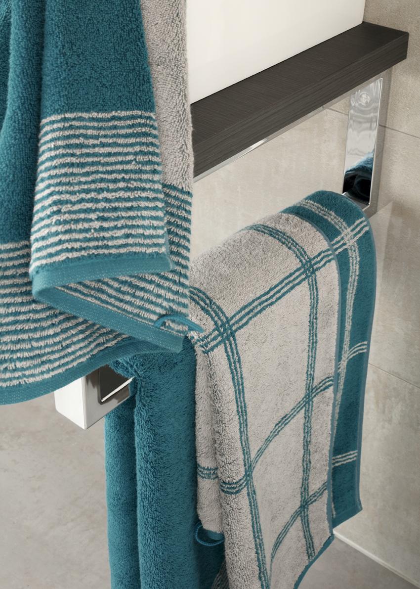 Полотенце для рук 50 х 100 см Grafik Turquoise Two-Tone Cawo | https://grandposuda.com.ua