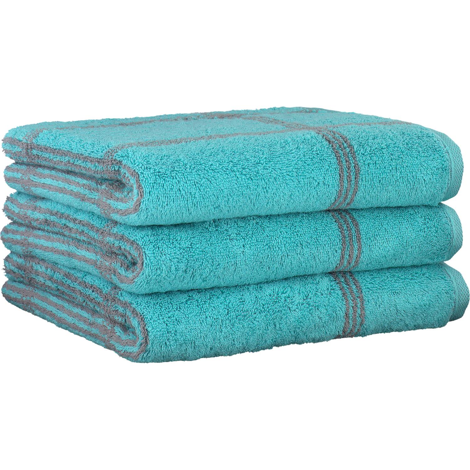 Полотенце для рук 50 х 100 см Grafik Turquoise Two-Tone Cawo | https://grandposuda.com.ua