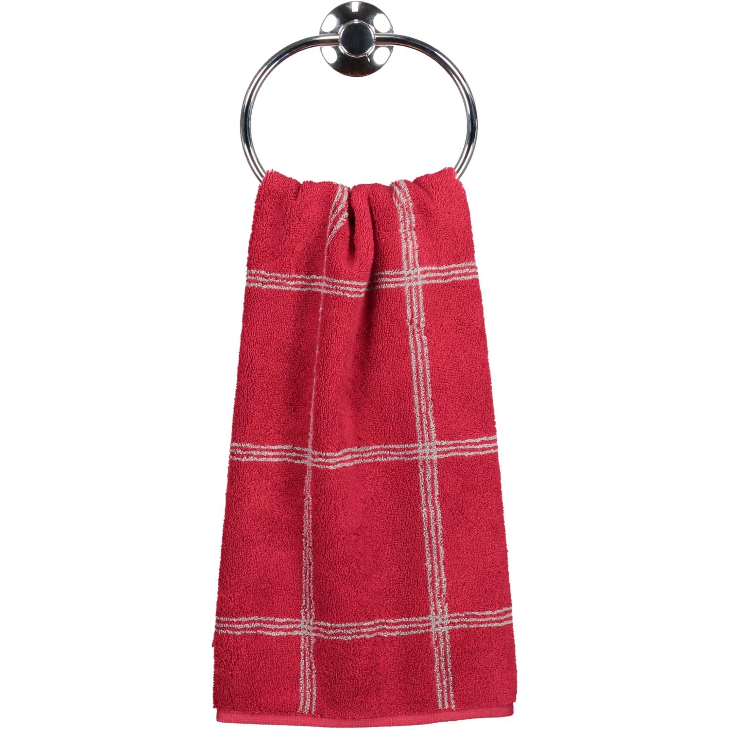 Рушник для рук 50 х 100 см Grafik Bordeaux Two-Tone Cawo | https://grandposuda.com.ua