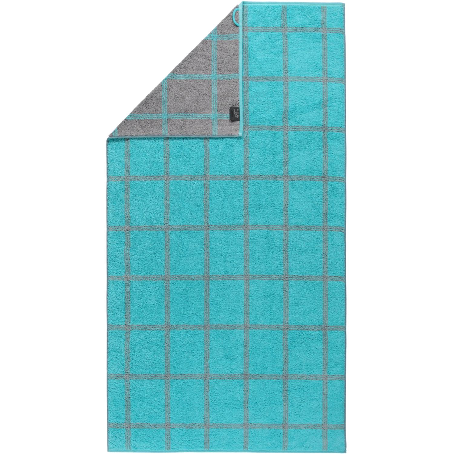 Рушник для душу 80 х 150 см Grafik Turquoise Two-Tone Cawo | https://grandposuda.com.ua
