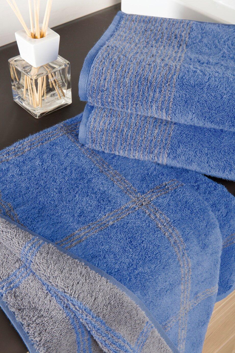 Полотенце для рук 50 х 100 см Blue Two-Tone Cawo | https://grandposuda.com.ua