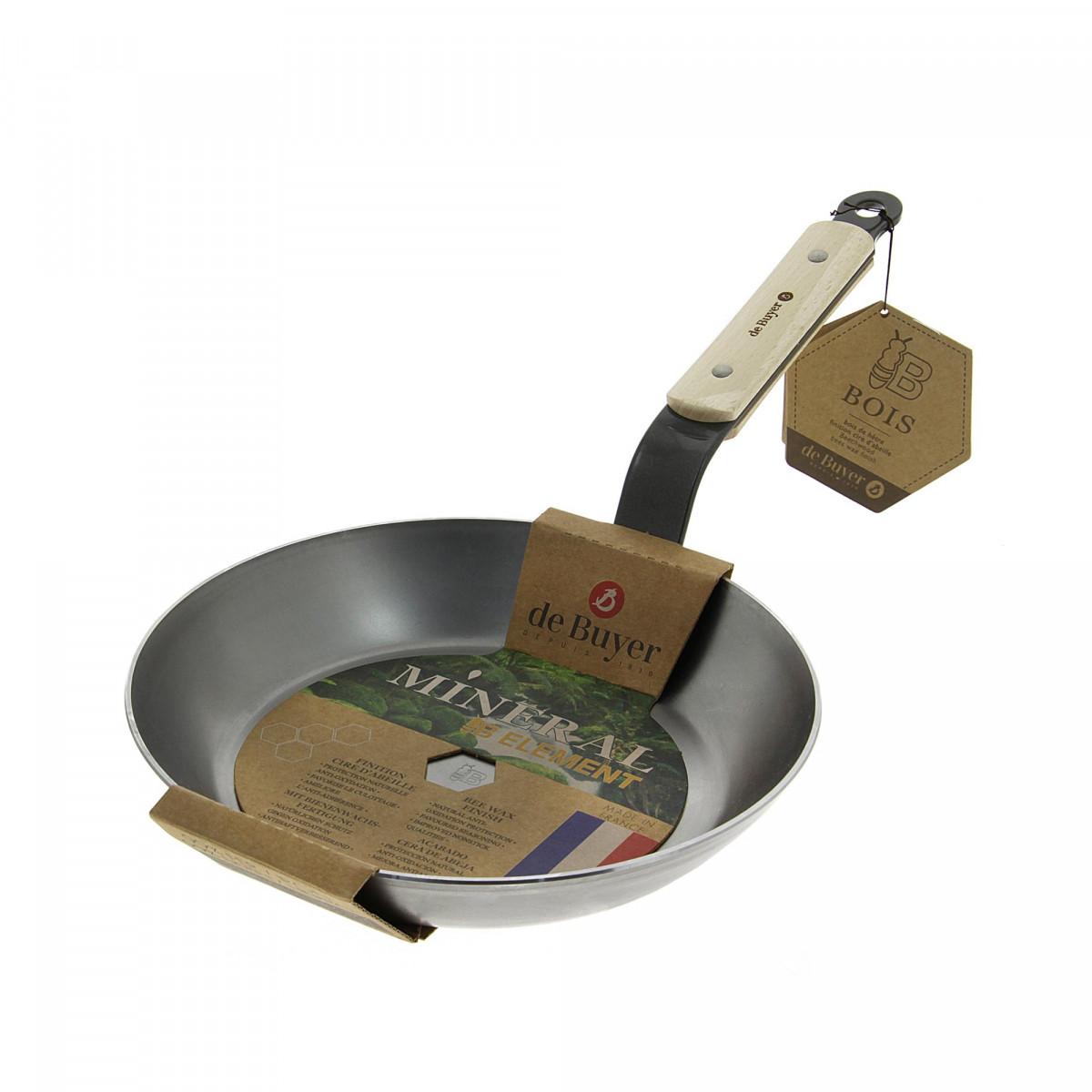 De Buyer Сковорода с деревянной ручкой 26 см Mineral B Element | https://grandposuda.com.ua