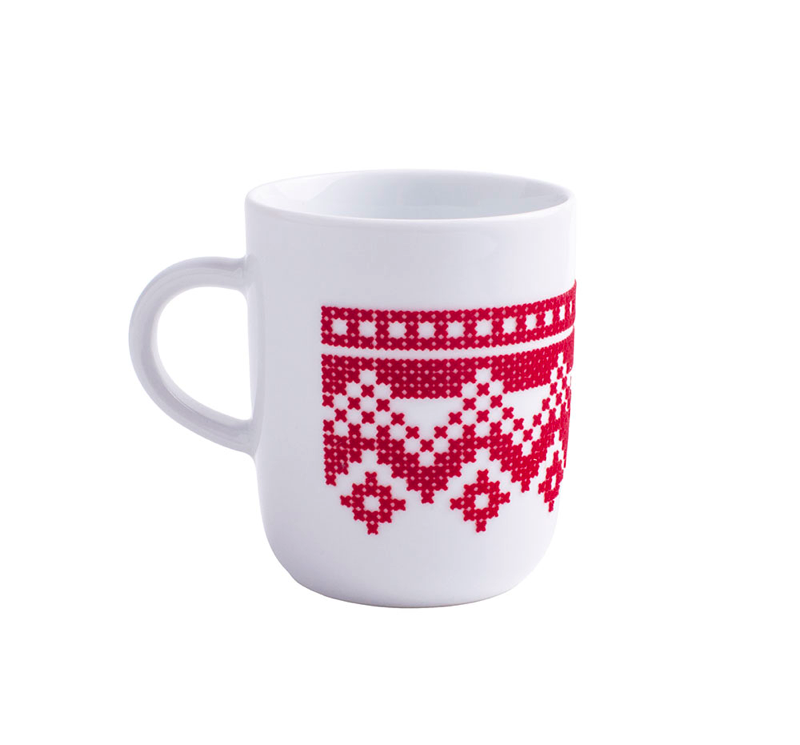 Kahla Чашка для кофе 0,35 л, красная l touch! Cross Stitch | https://grandposuda.com.ua