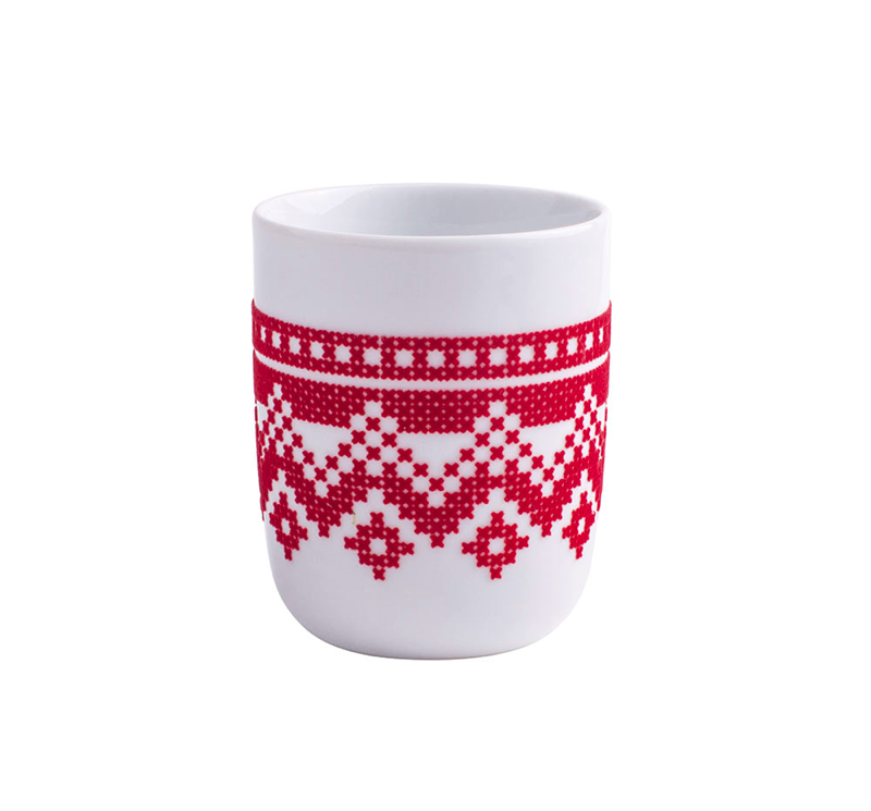 Kahla Чашка для кофе 0,35 л, красная l touch! Cross Stitch | https://grandposuda.com.ua