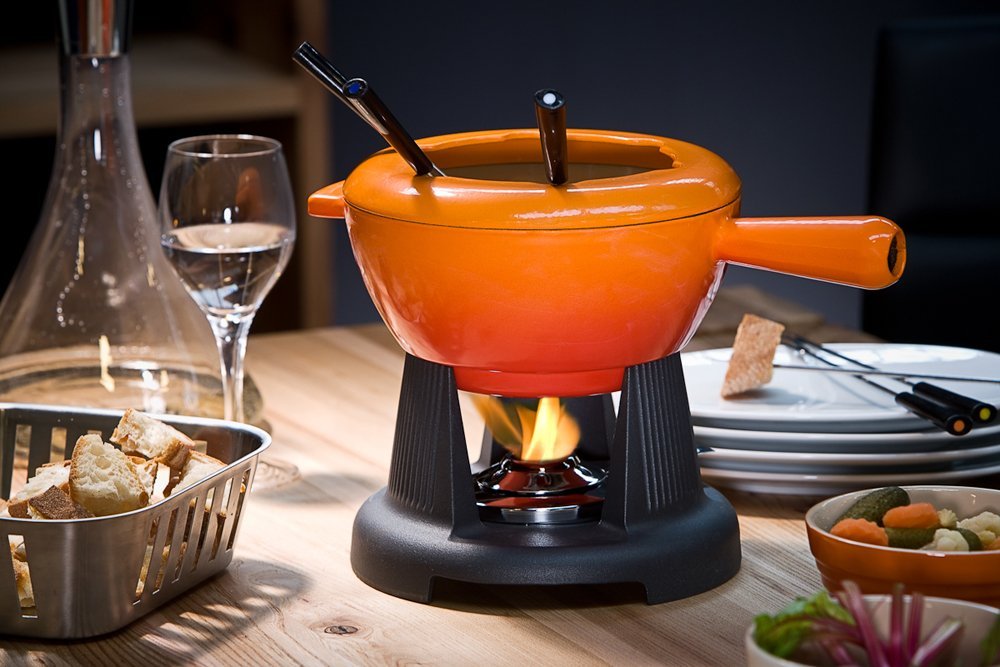 Le Creuset Набор для фондю, красный | https://grandposuda.com.ua