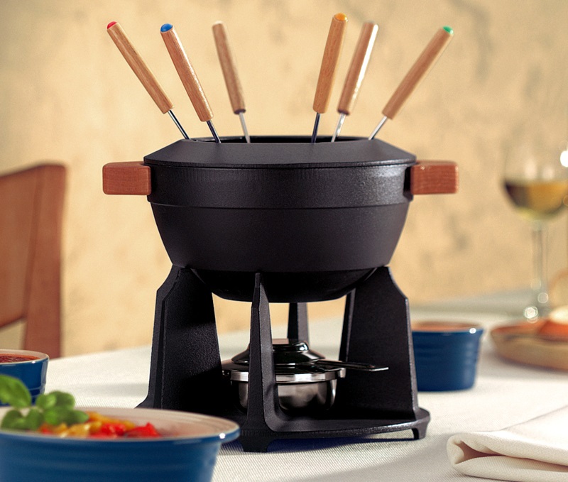 Le Creuset Набор для фондю, вишневый | https://grandposuda.com.ua