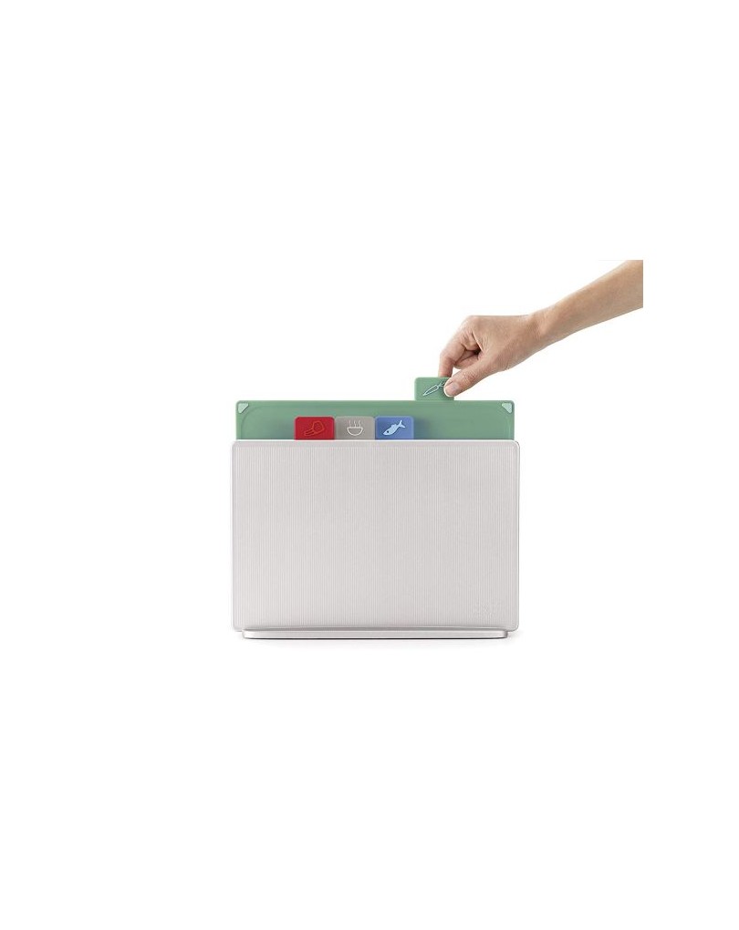 Joseph Joseph Разделочная доска, набор 4 предмета Coast/Silver Large | https://grandposuda.com.ua