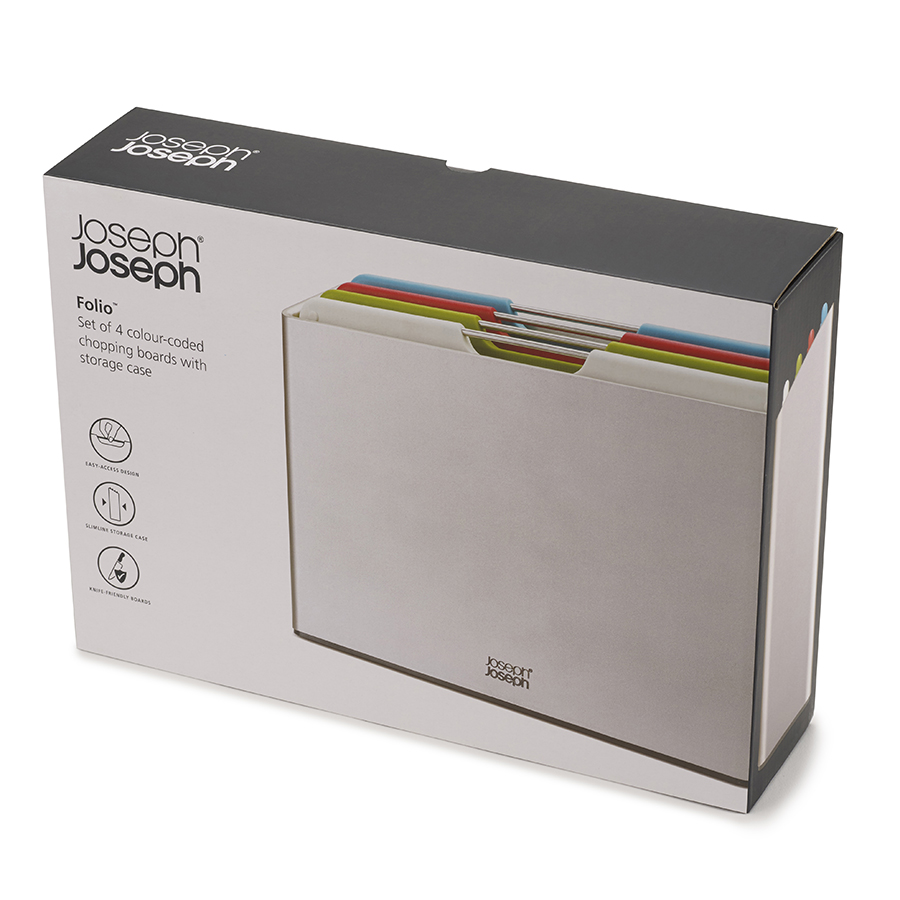 Joseph Joseph Набор разделочных досок, 7,5 х 22,2 х 32 см, серебро Folio Regular | https://grandposuda.com.ua