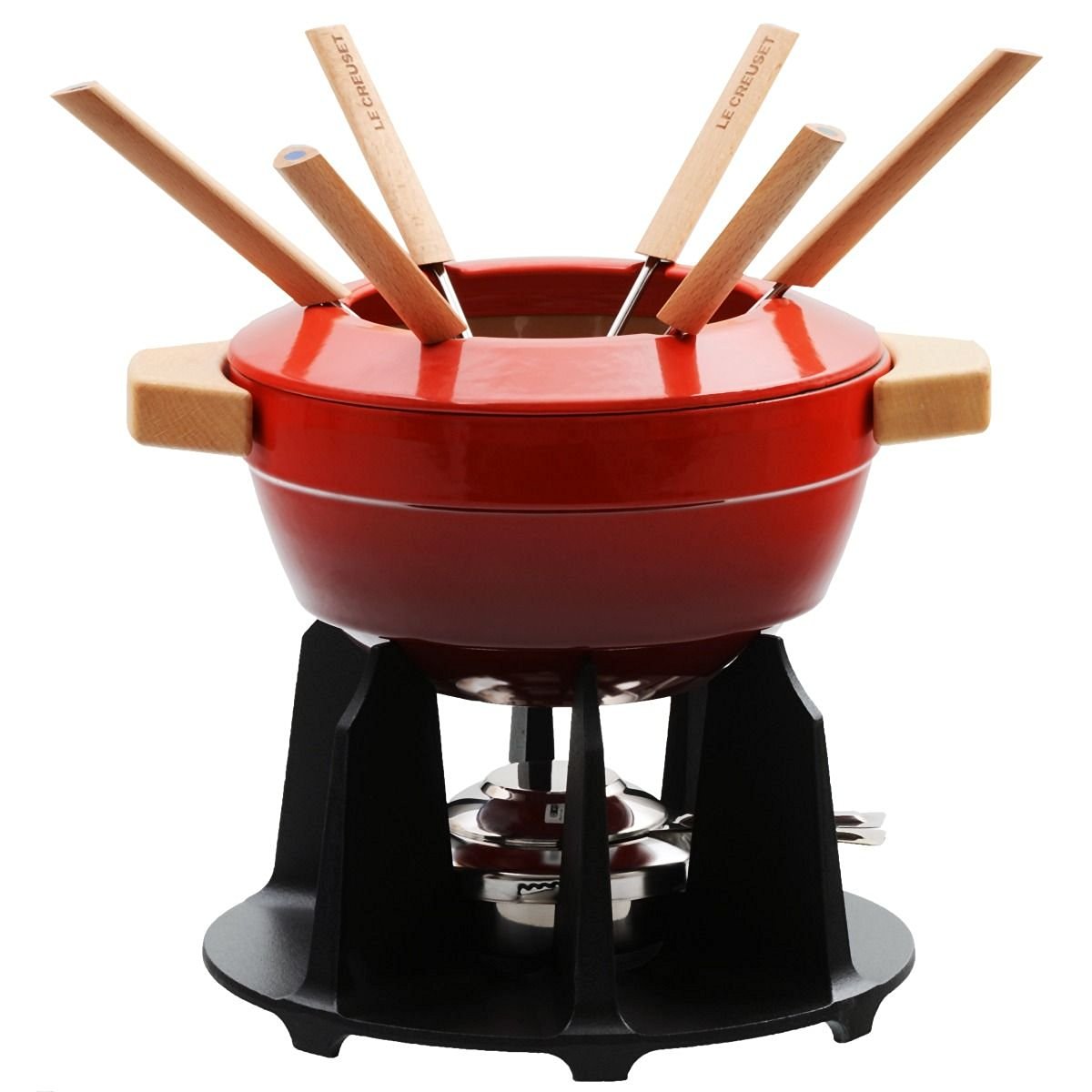 Le Creuset Набор для фондю вишневый, 7 предметов | https://grandposuda.com.ua