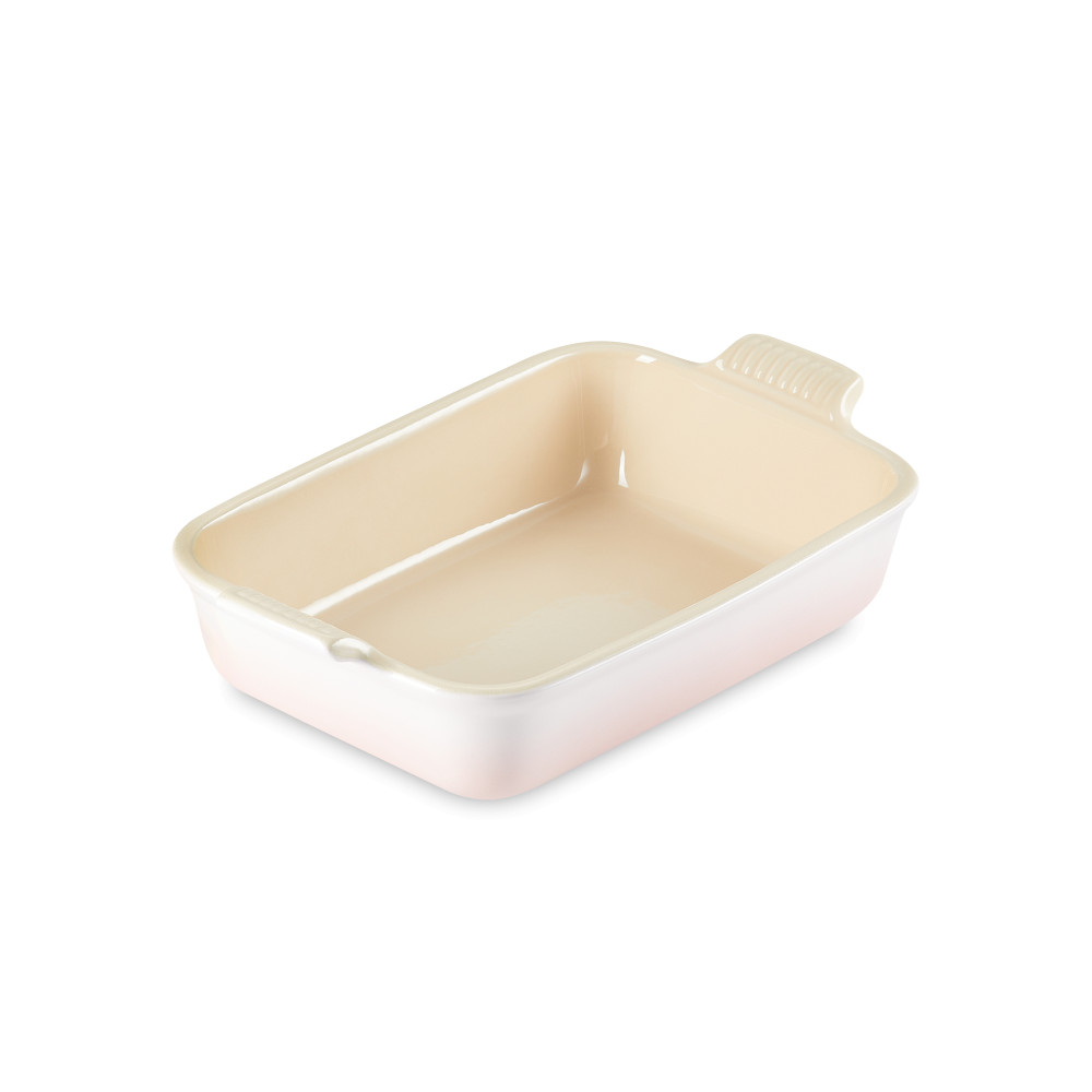 Le Creuset Форма для запекания прямоугольная 1,1 л розовая Shell Pink | https://grandposuda.com.ua