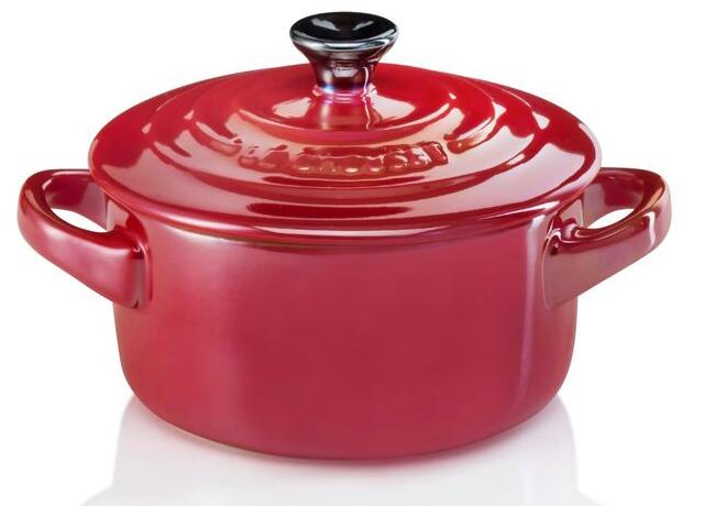 Le Creuset Міні-каструля / жаровня 10 см, Metallic Kirschrot | https://grandposuda.com.ua