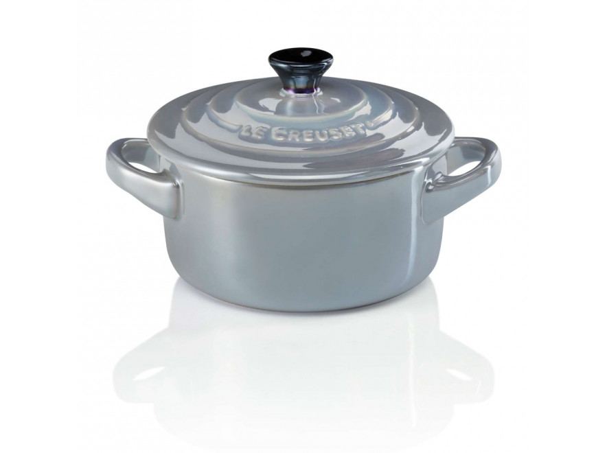 Le Creuset Міні-каструля / жаровня 10 см Metallic Perlgrau | https://grandposuda.com.ua