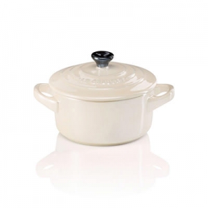 Le Creuset Мини-кастрюля / жаровня 10 см Metallic Creme | https://grandposuda.com.ua