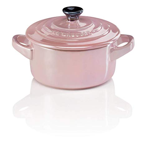 Le Creuset Міні-каструля / жаровня 10 см, Metallic Chiffon Pink | https://grandposuda.com.ua