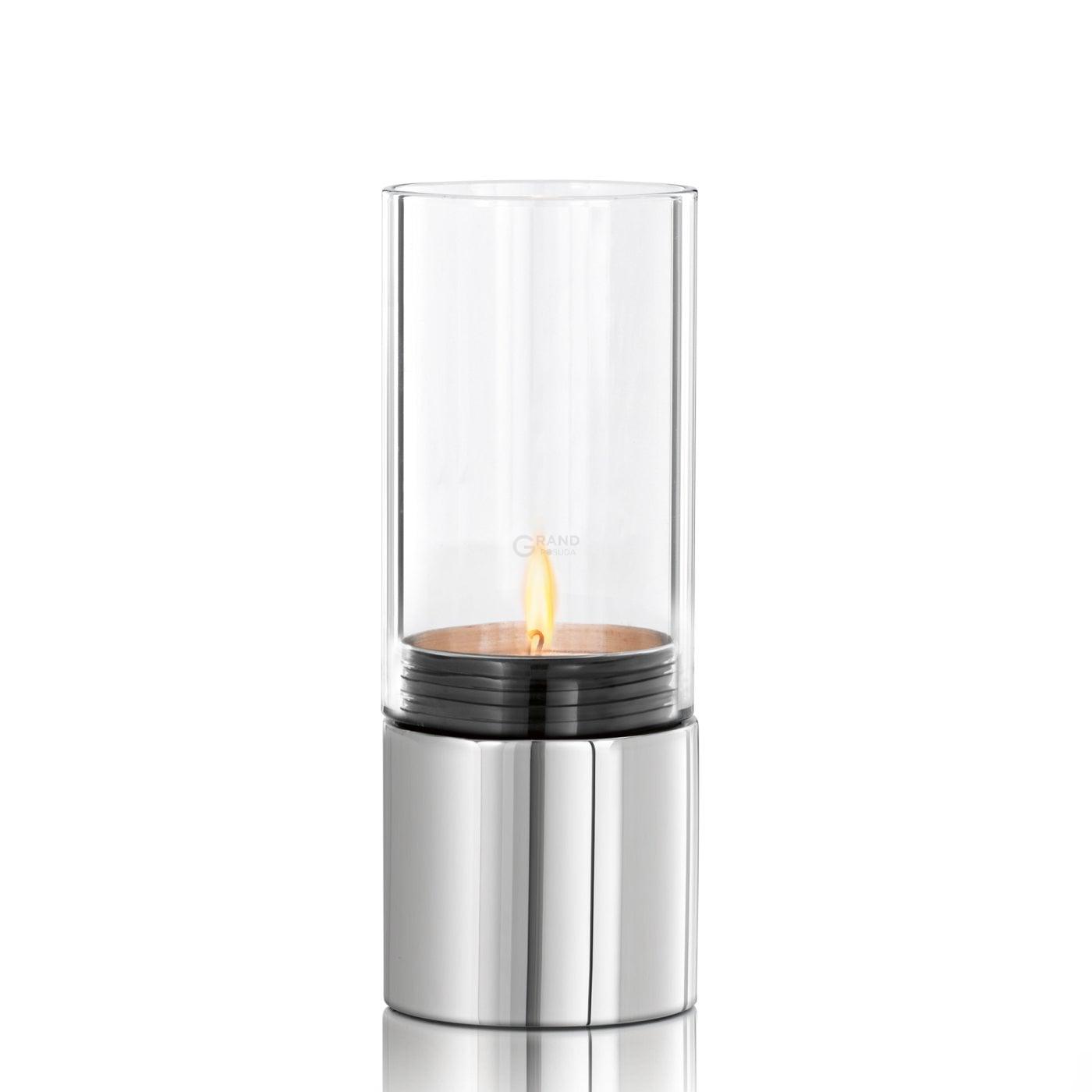 Blomus Подсвечник с чайной свечой 17,5 х 7 х 7 см, нержавеющая сталь Faro | https://grandposuda.com.ua