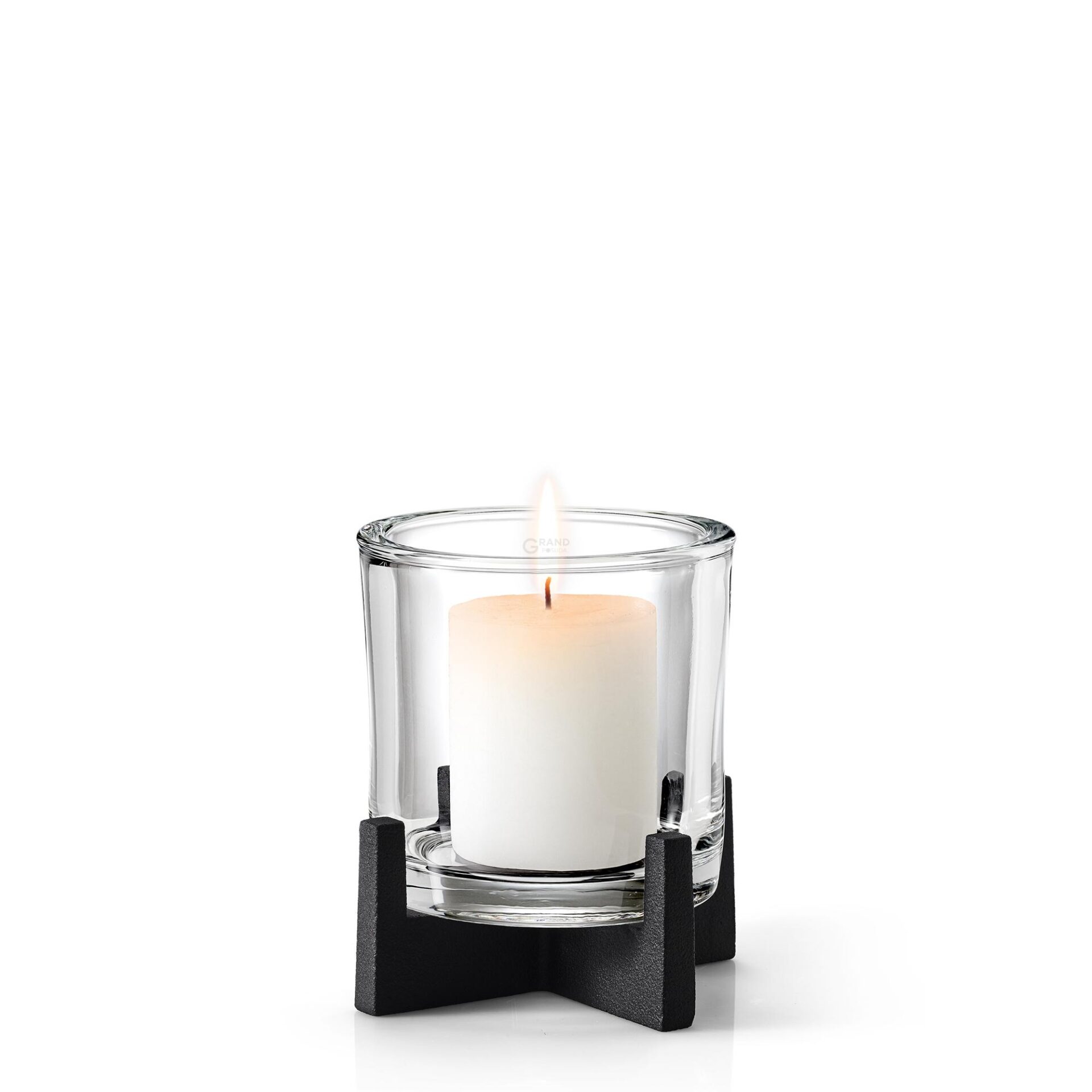 Blomus Стеклянный подсвечник 15х14 см Nero | https://grandposuda.com.ua