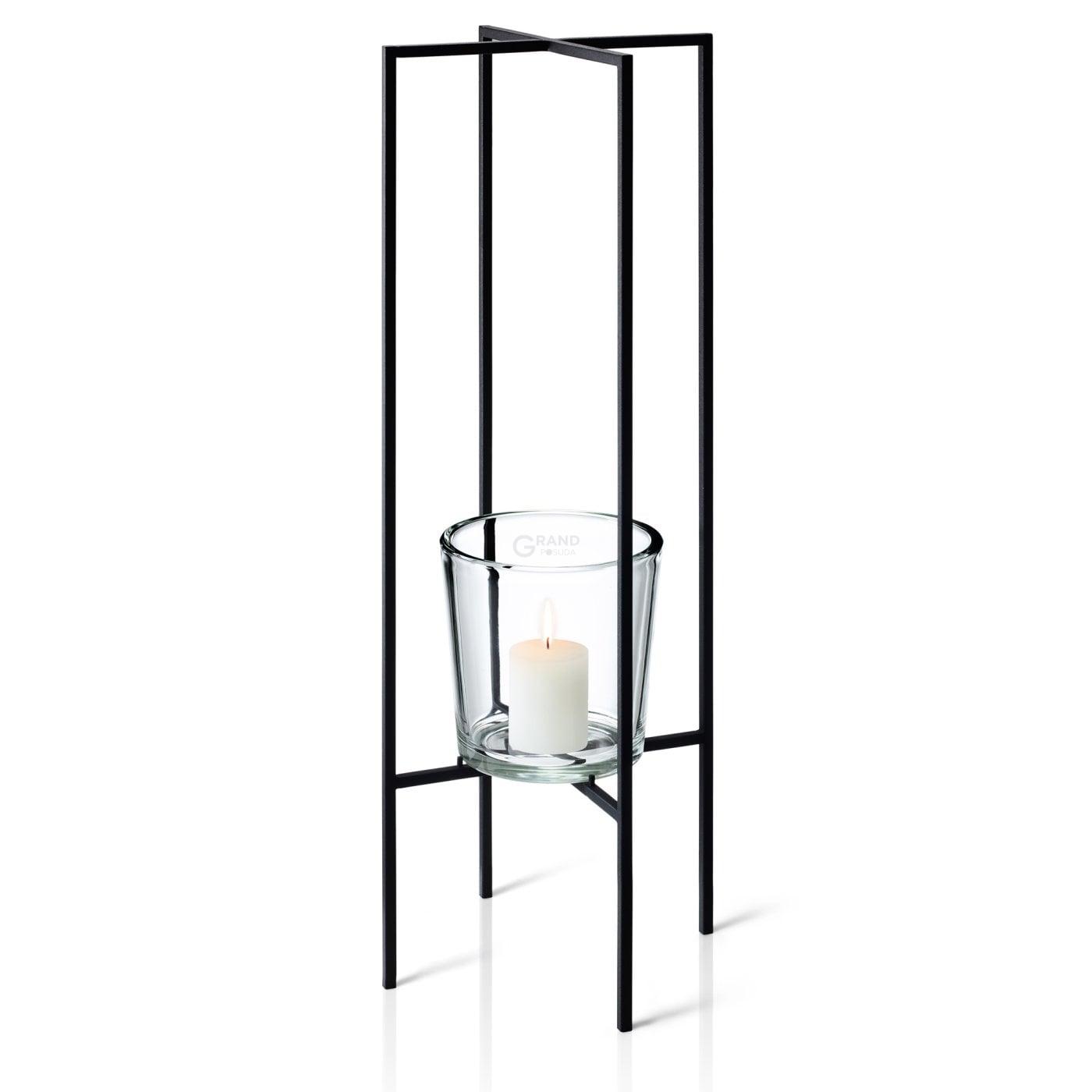 Blomus Підлоговий декоративний свічник 80х30,5 см, чорний Nero | https://grandposuda.com.ua
