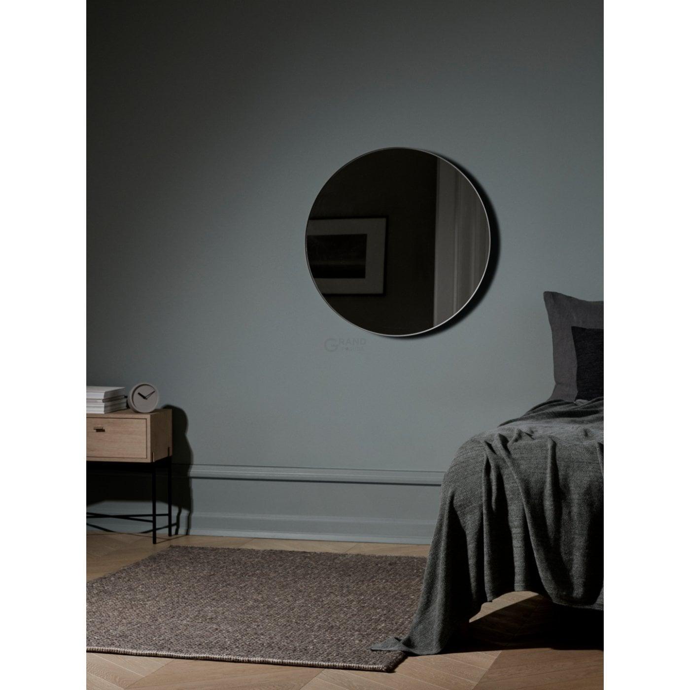 Blomus Зеркало настенное коричневое 50 см Rim | https://grandposuda.com.ua