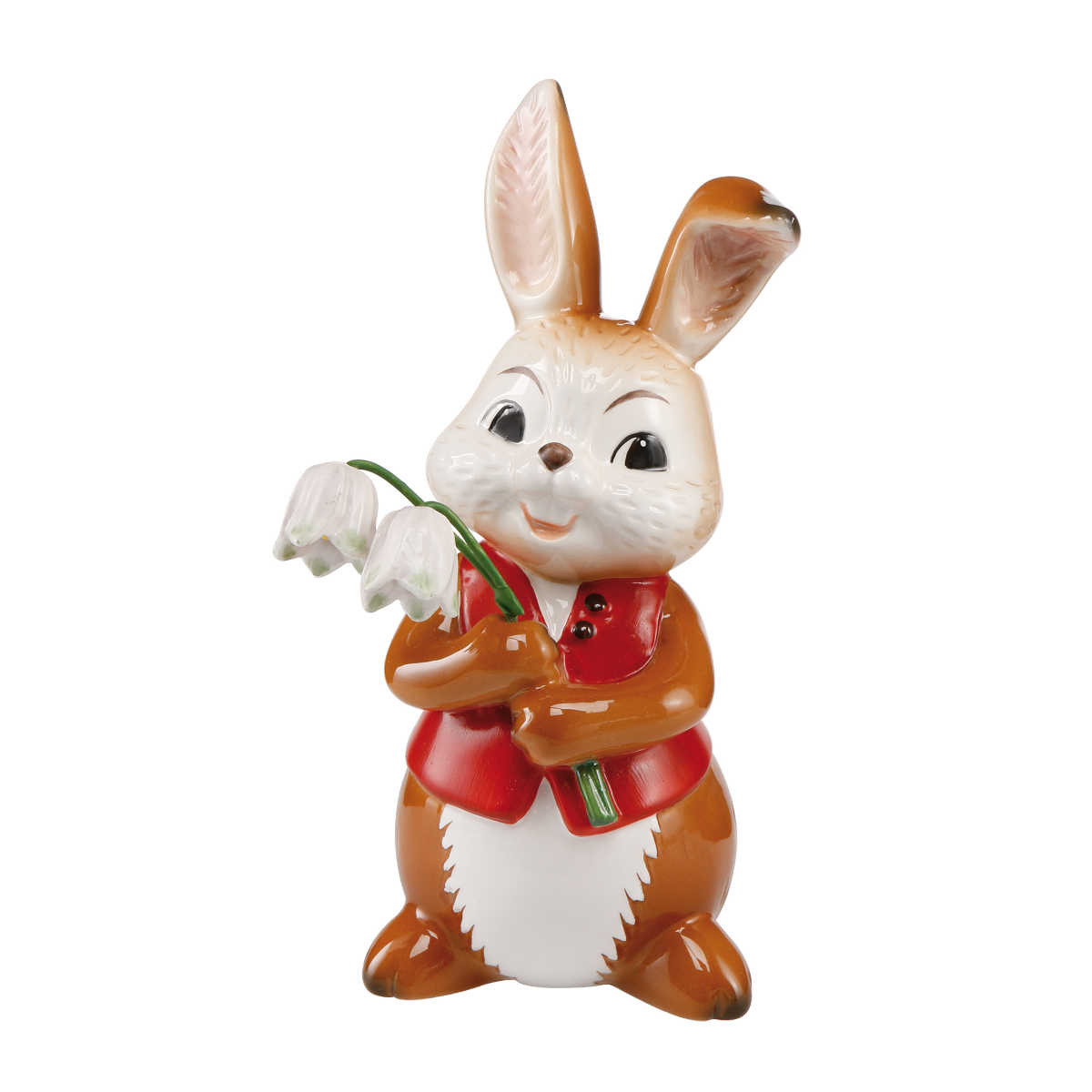 Goebel Фігурка Зайчик з квітами 15 см Frühlingserwachen | https://grandposuda.com.ua
