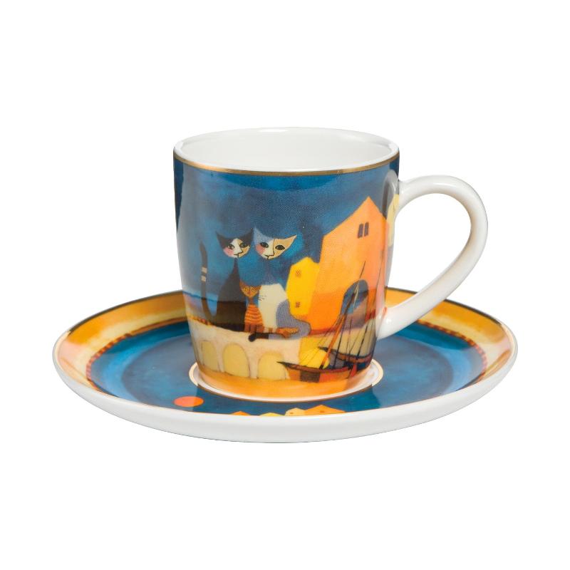Goebel Чашка для еспрессо з блюдцем, 0,1 л,Rosina Wachtmeister Table Top Goebel Чашка для еспрессо з блюдцем, 0,1 л,Rosina Wachtmeister Table Top | https://grandposuda.com.ua