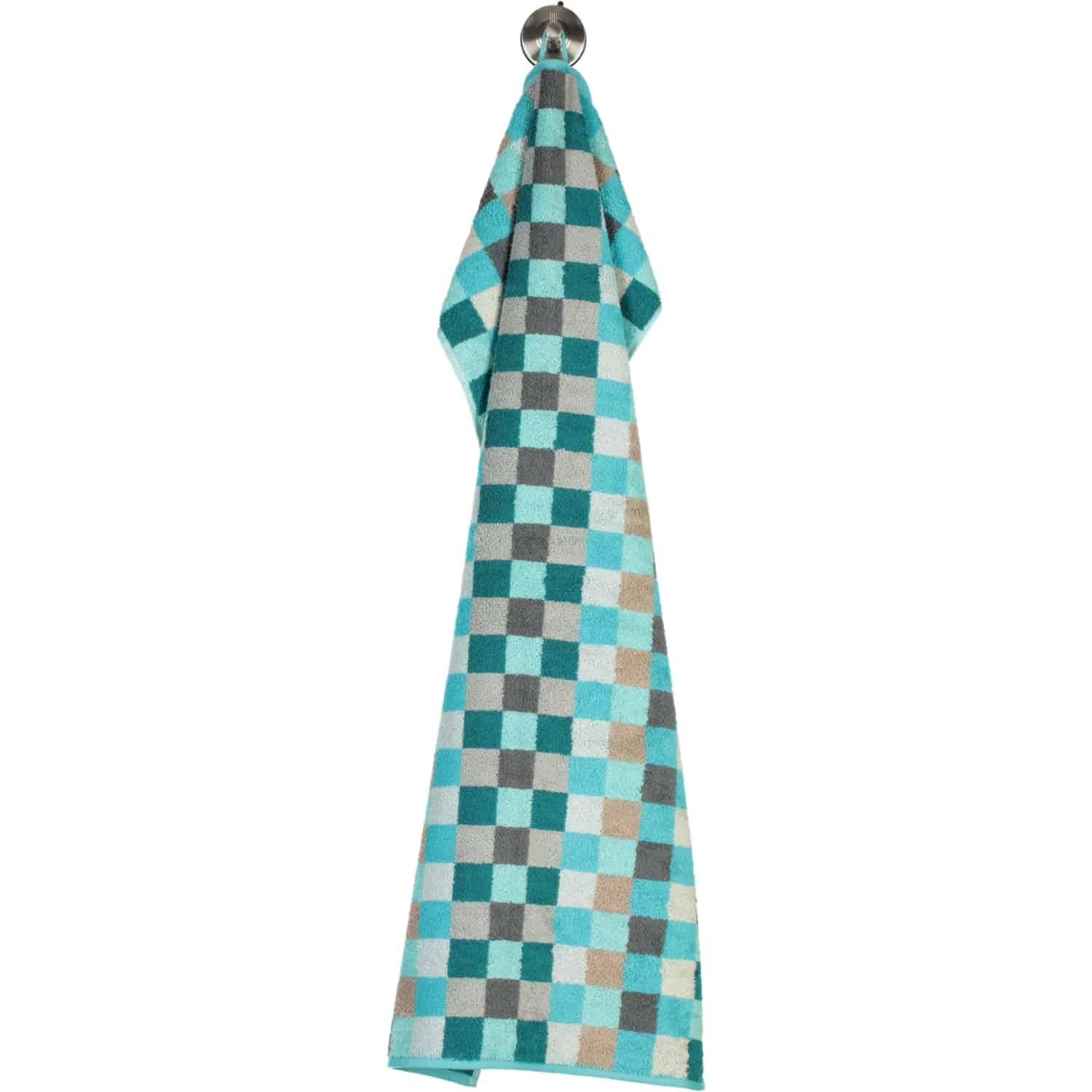Полотенце для рук 50 х 100 см Turquoise Karo Unique Cawo | https://grandposuda.com.ua