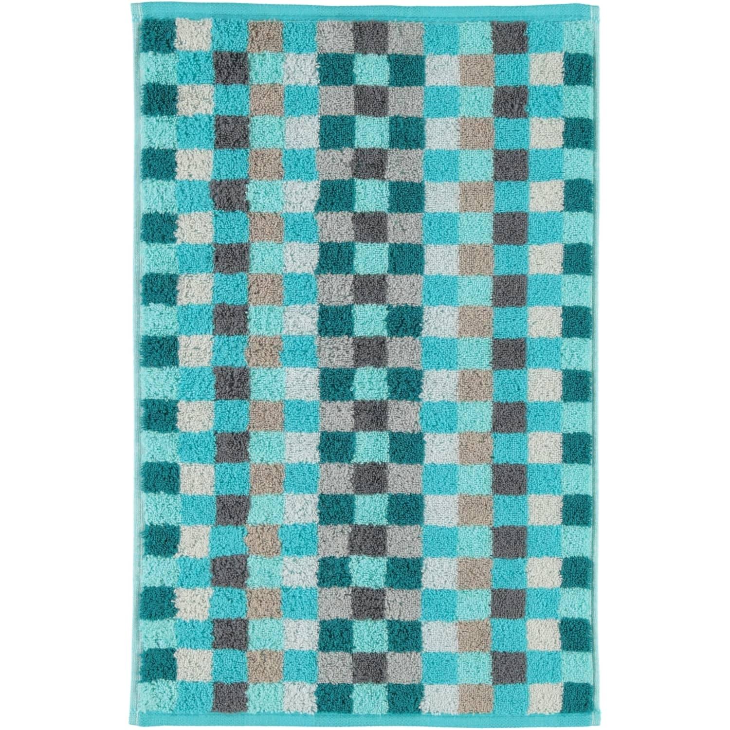 Полотенце гостевое 30 х 50 см Turquoise Karo Unique Cawo | https://grandposuda.com.ua