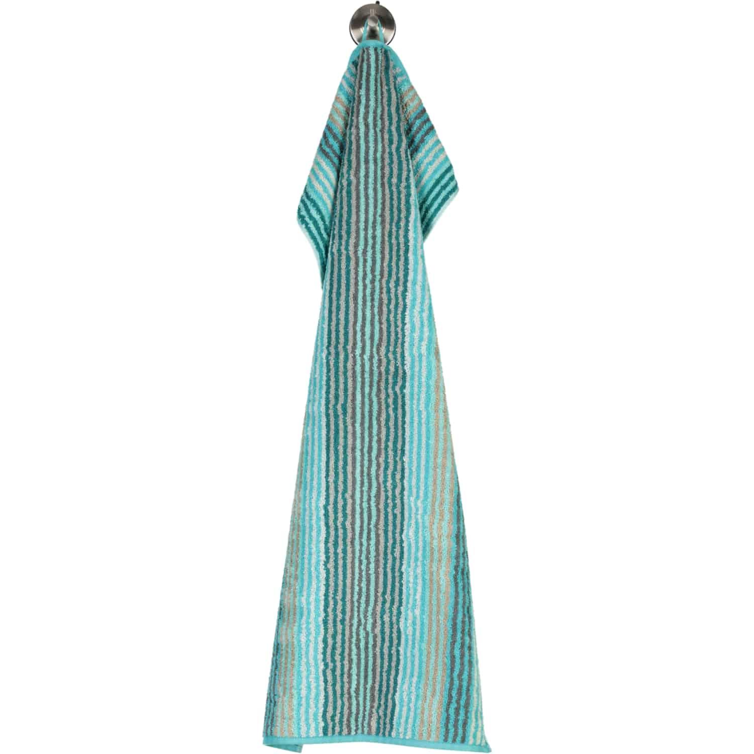 Полотенце для рук 50 х 100 см Turquoise Stripes Unique Cawo | https://grandposuda.com.ua